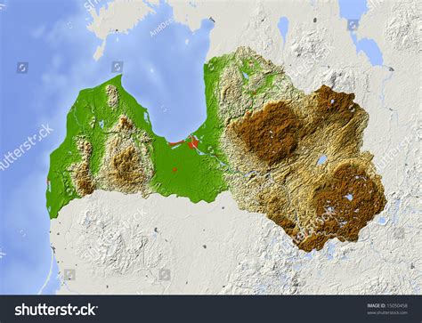 topographic map of latvia